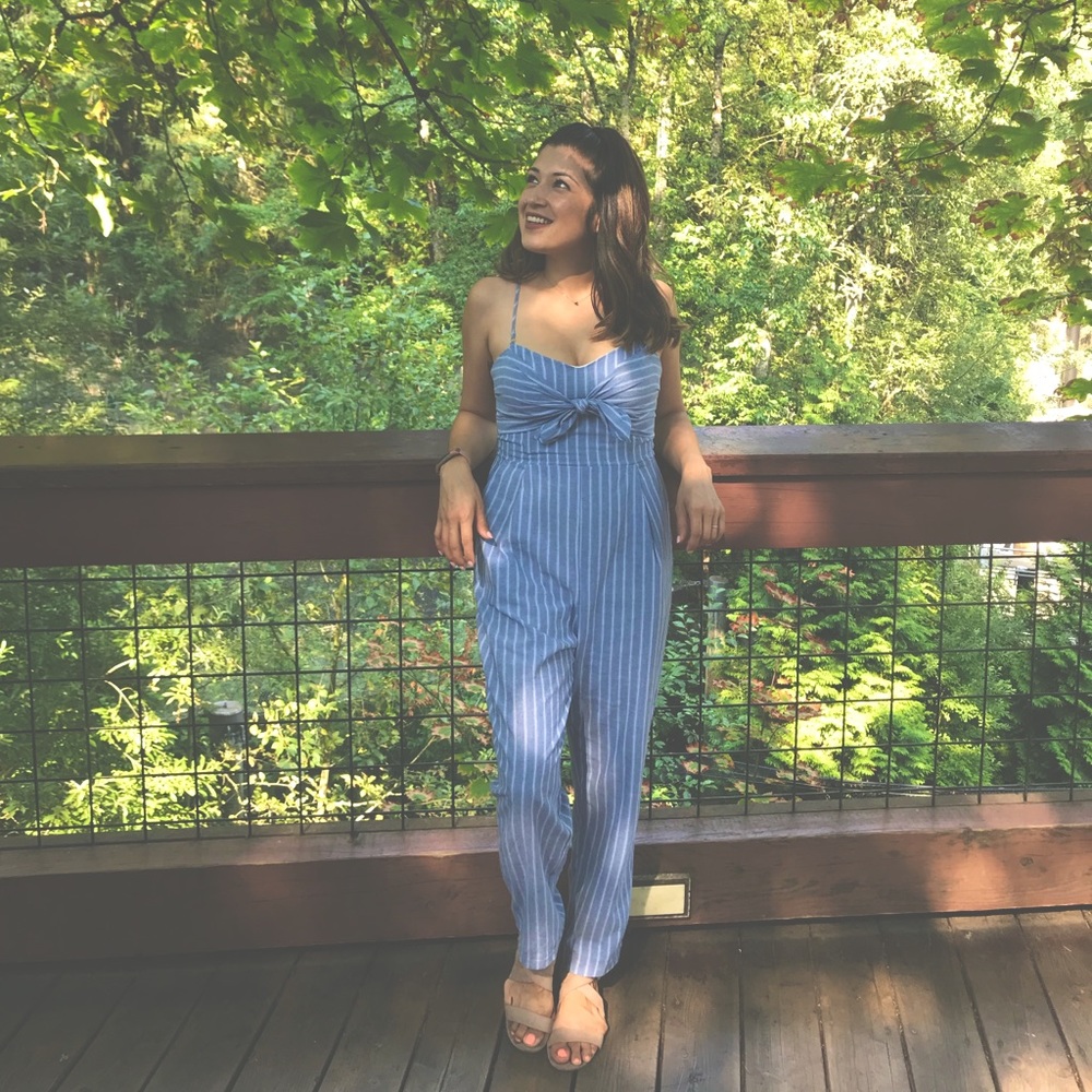 Blue striped Jumpsuit